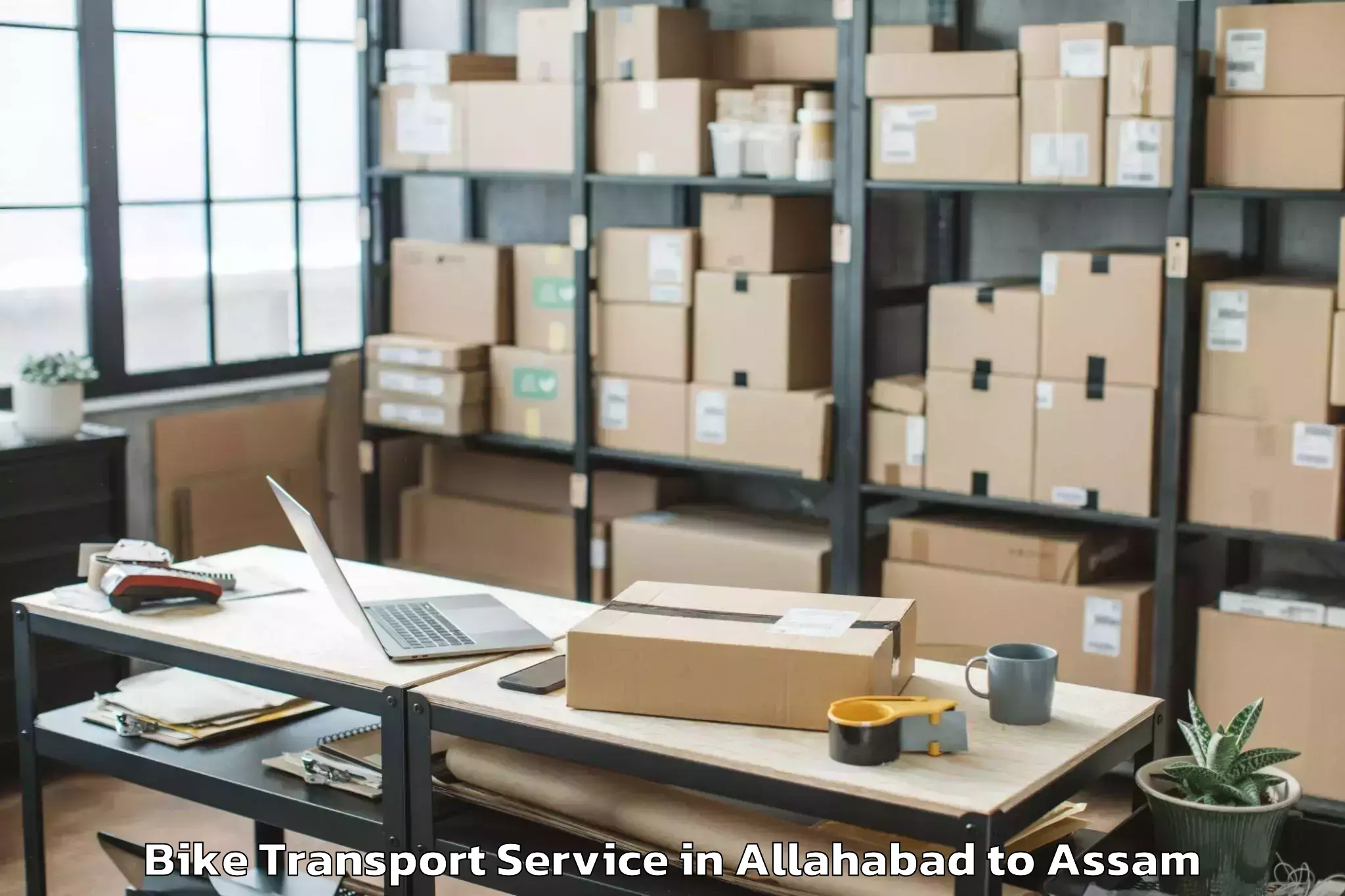 Book Allahabad to Badarpur Karimganj Bike Transport